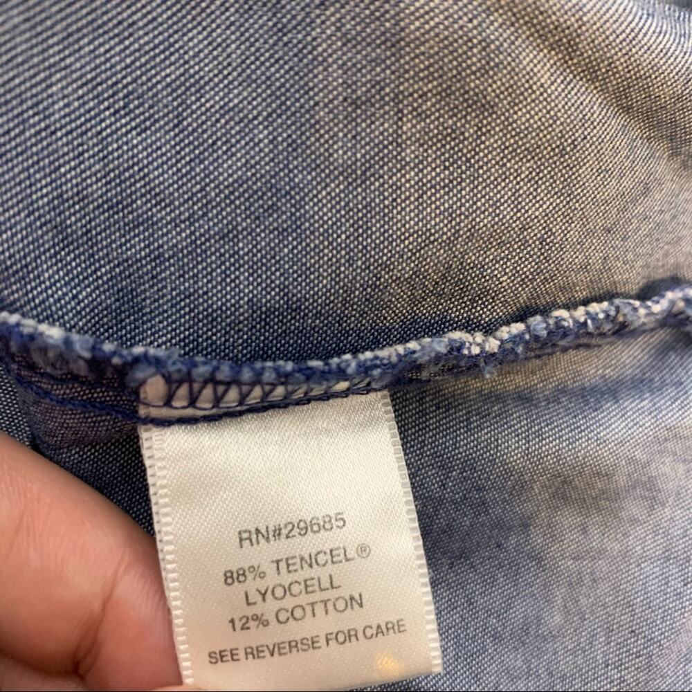 Nwot Pendleton Round Up Let Er Buck Chambray Top - image 7